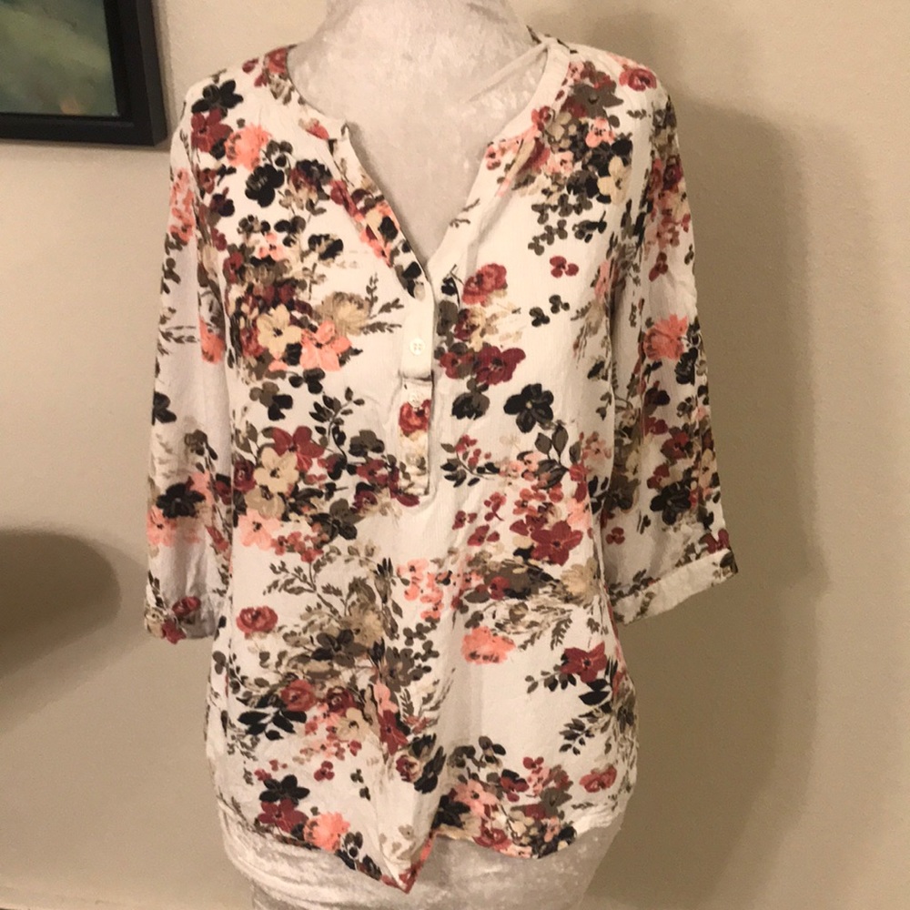 XL Croft&Barrow 3/4 Sleeve Shirt